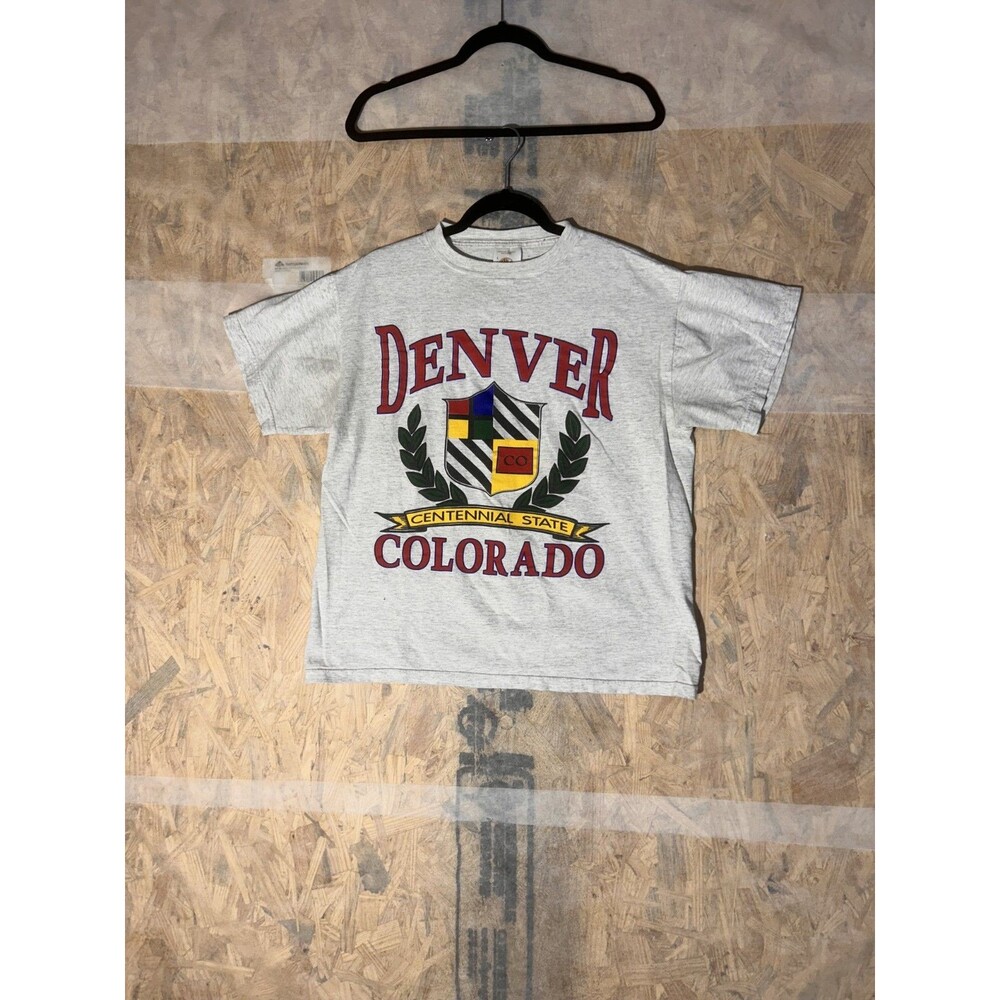 Vintage 90s Denver Colorado Size Large Centennial State PM Brand